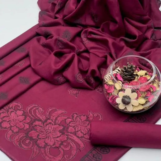 3Pcs Women's Unstitched Embriodered Suit