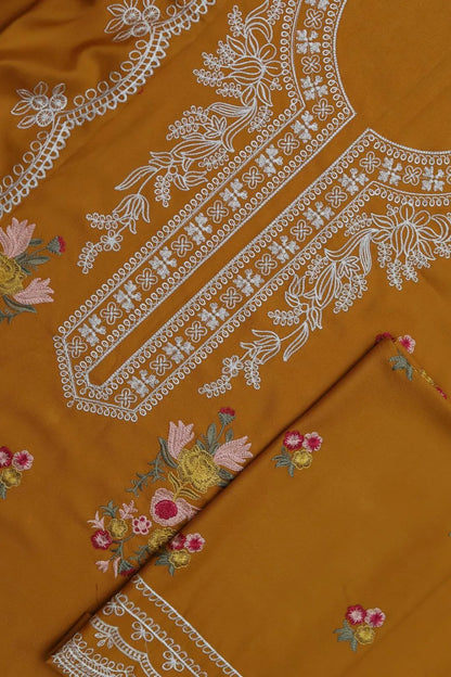 3Pcs Women's Unstitched Embriodered Suit