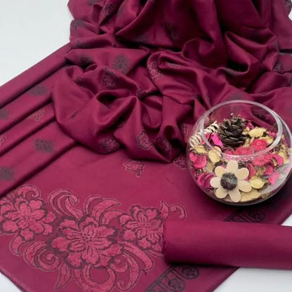 3Pcs Women's Unstitched Embriodered Suit