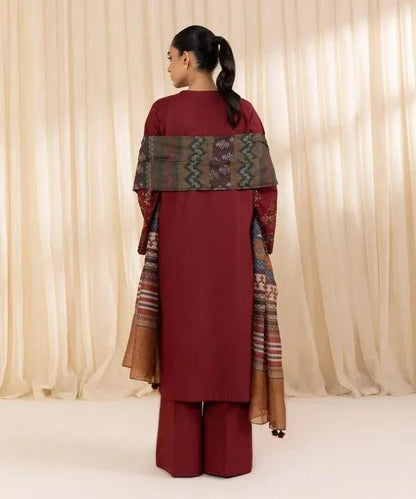 3Pcs Women's Unstitched Embriodered Suit