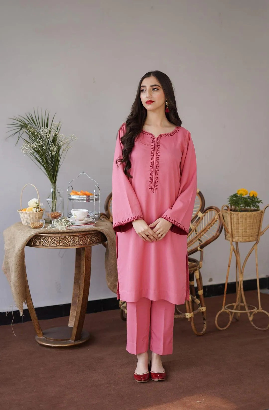 3Pcs Women's Unstitched Embriodered Suit