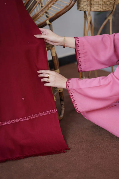 3Pcs Women's Unstitched Embriodered Suit