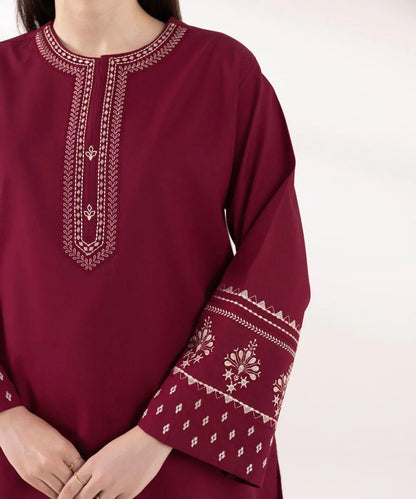 3Pcs Women's Unstitched Embriodered Suit