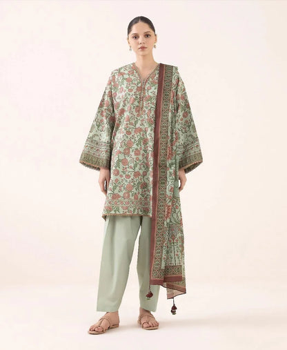 3Pcs Women's Unstitched Printed Suit