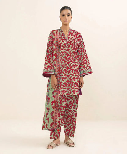 3Pcs Women's Unstitched Printed Suit