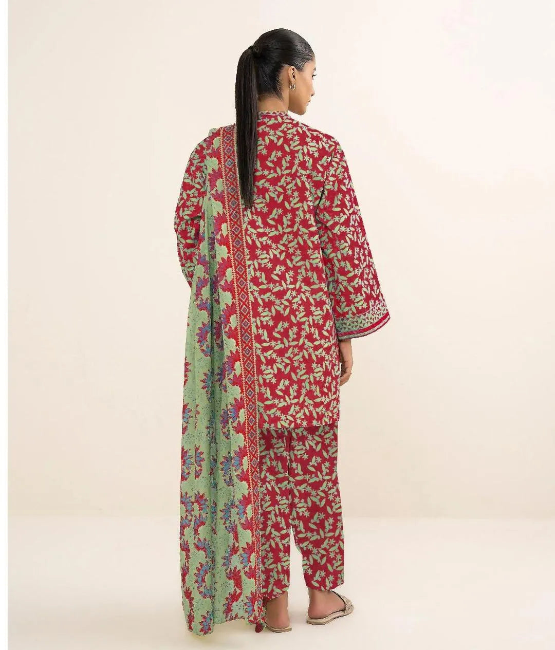 3Pcs Women's Unstitched Printed Suit