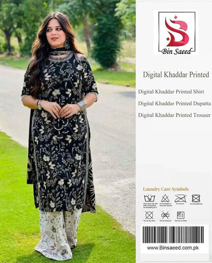 3Pcs Women's Unstitched Printed Suit