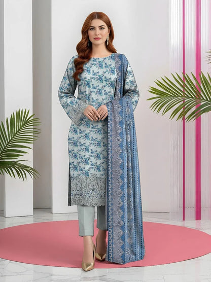 3Pcs Women's Unstitched Printed Suit