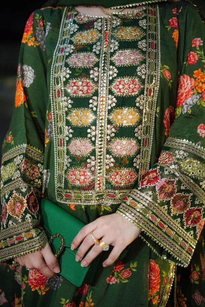 3pcs  Women's Unstitched  Printed Suit