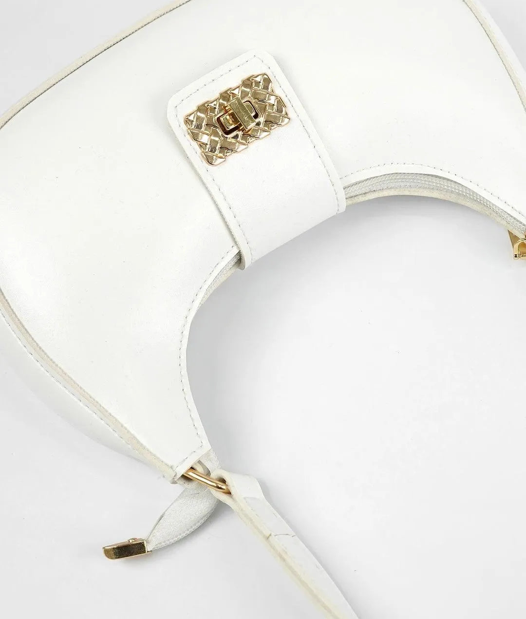 Girl's PU Leather PlaIN Shoulder Bag Moon Shape