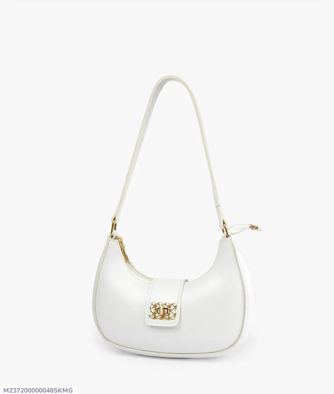 Girl's PU Leather PlaIN Shoulder Bag Moon Shape