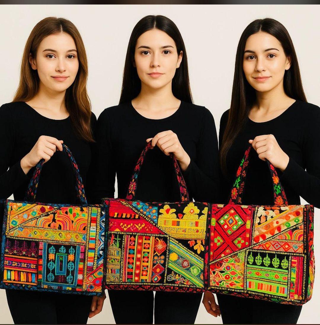 Multicolour Embriodered Women's Tote Bags