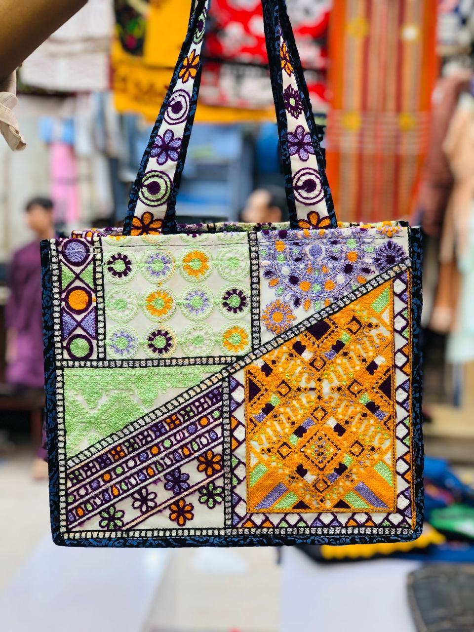 Multicolour Embriodered Women's Tote Bags