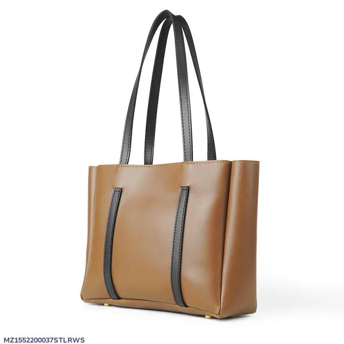 Girls PU Leather Plain Tote Bags
