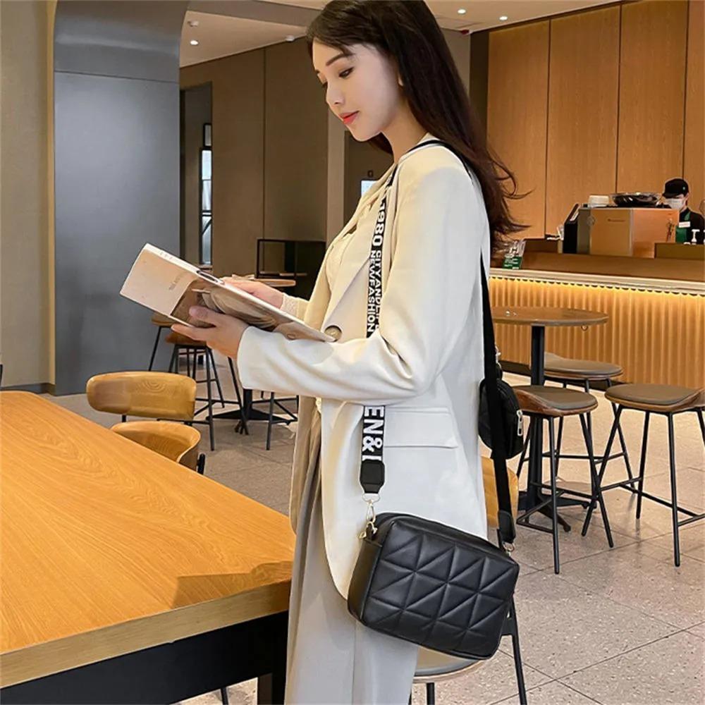 Stylish Girls Crossbody Bag -2PC Black Embriodered Leather