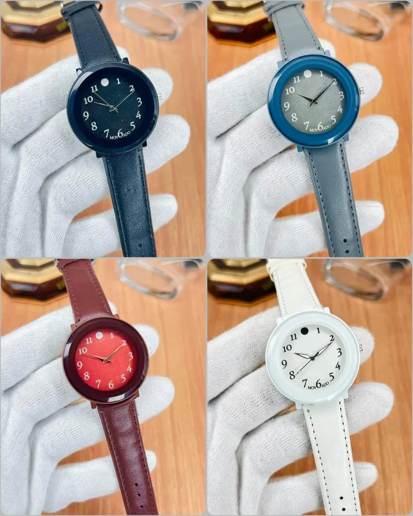 Stylish Men's Analog -1Pc Imported Leather Quality Strap - Perfect for all Ocassion