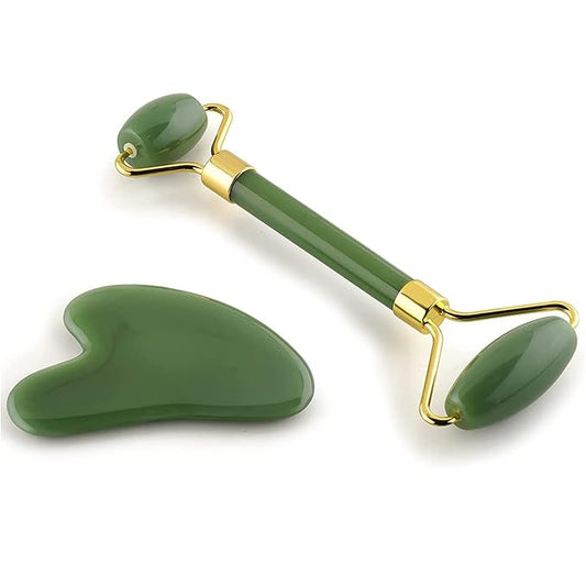 (Pack of 3) Marble Jade Roller Combo – Stone Marble Roller, Ice Roller Facial Massager & Derma Roller