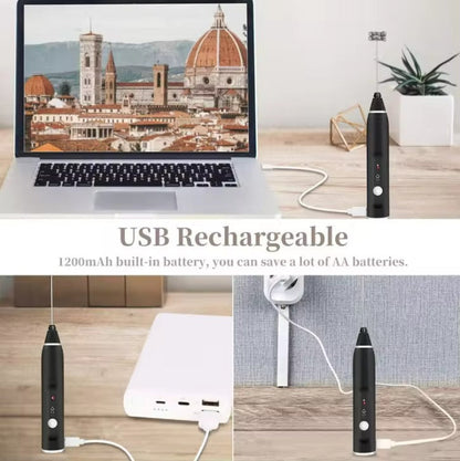 Portable Rechargeable Electric Milk Frother for Coffee