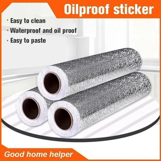 60 x 200 CM Foil Sheet Silver Aluminium Foil Sheet Kitchen Waterproof Self-Adhesive (Silver)