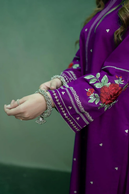 2Pc Women's Unstitched Embroidered suit