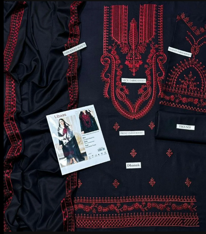 2Pcs  Women's UnStitched Embriodered Suit