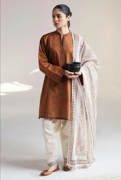 3pcs Women's Unstitched Embriodered Suit