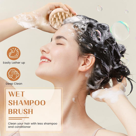Silicone Head Body To Wash Clean Care Hair Root Itching Scalp Massage Comb Shower Brush Bath Spa Anti-Dandruff Shampoo