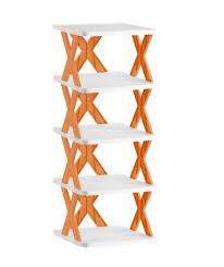 5 Layer High Quality Foldable X Shape Plastic Shoe Rack 5 layer With Box